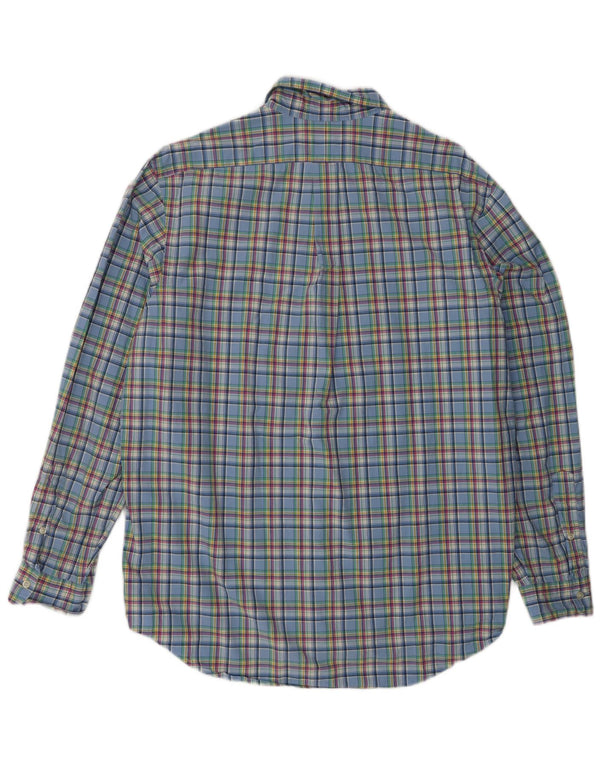 RALPH LAUREN Mens Shirt XL Blue Check Cotton