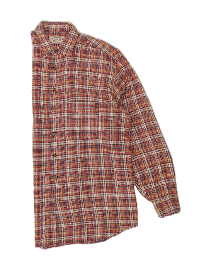 VINTAGE Mens Shirt Size 39/40 Medium Red Check Vintage Vintage and Second-Hand Vintage from Messina Hembry 