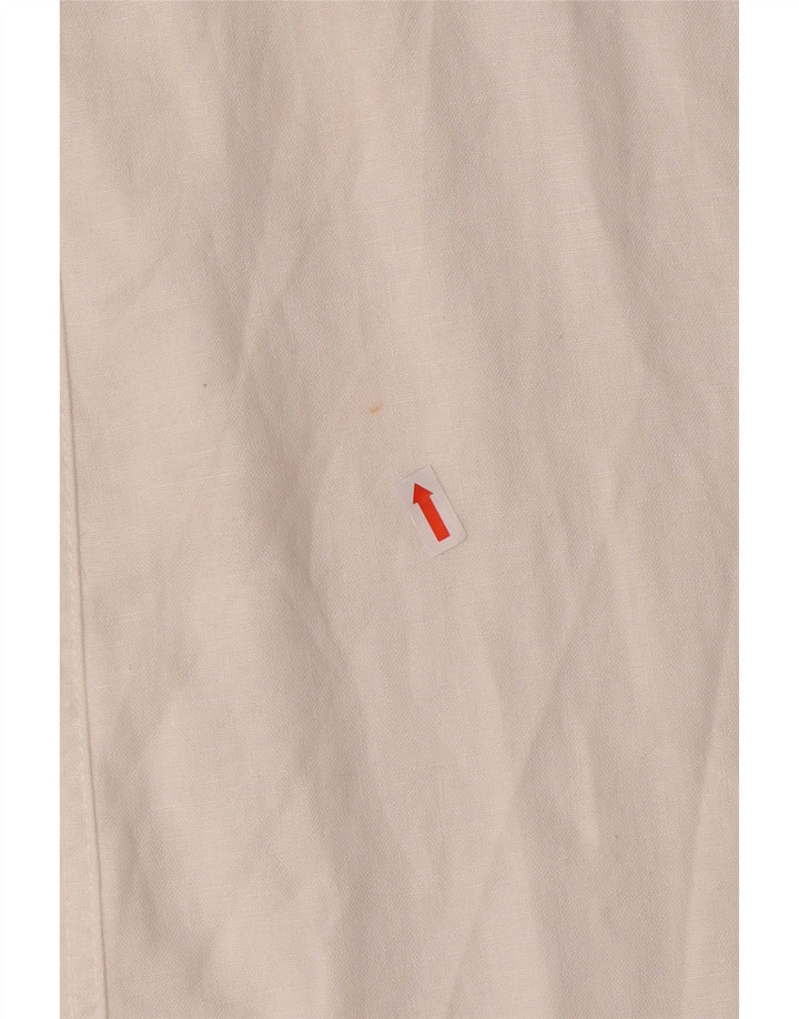 MONSOON Dame Bootcut Chino Bukser UK 12 Medium W32 L31 White Linen