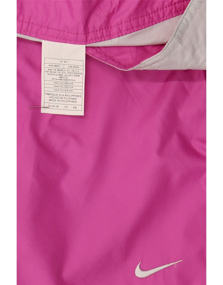 NIKE Womens Sport Shorts US 16/18 XL Pink Colourblock Polyester Vintage Nike and Second-Hand Nike from Messina Hembry 