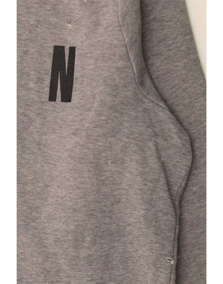 Jordan Herre Grafisk Sweatshirt Jumper Stor Grå Colourblock Bomuld