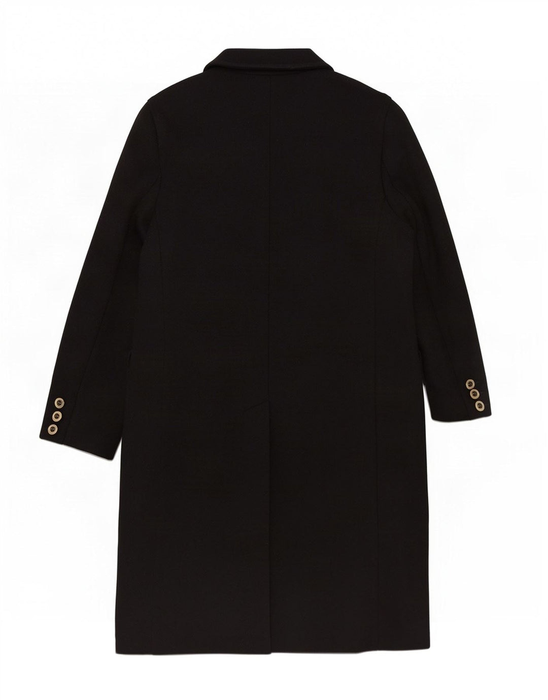 Max Mara Dame Weekend Overfrakke UK 12 Medium Sort Uld