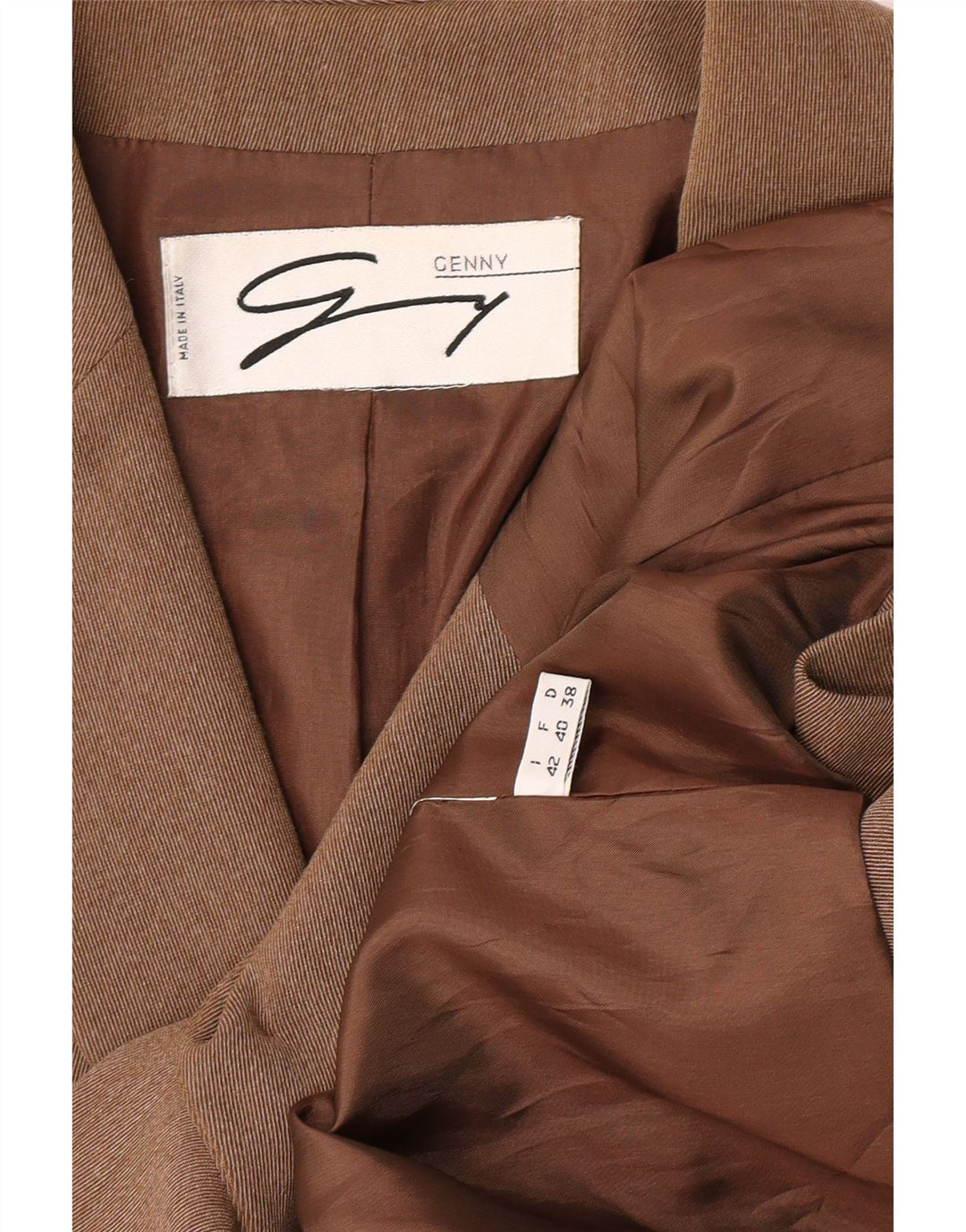 Genny Dame 3-knaps blazerjakke IT 42 Medium Brun