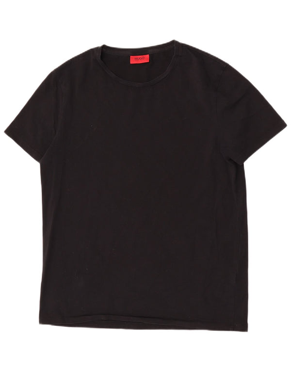Hugo Boss Herre T-Shirt Top XL Sort Bomuld