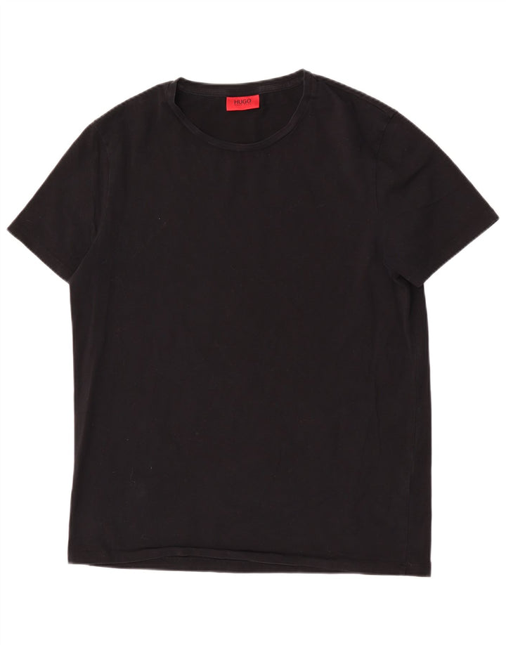 Hugo Boss Herre T-Shirt Top XL Sort Bomuld