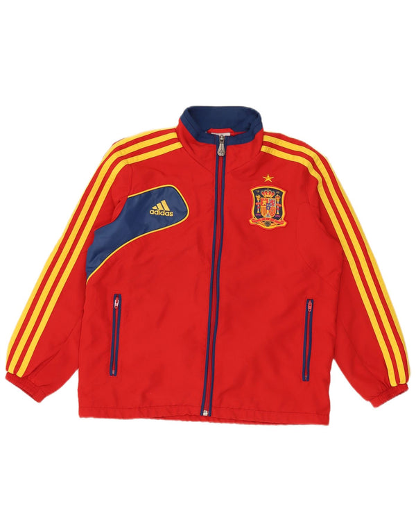 Adidas Boys Espana grafisk træningsdragt topjakke 7-8 år Rød Colourblock