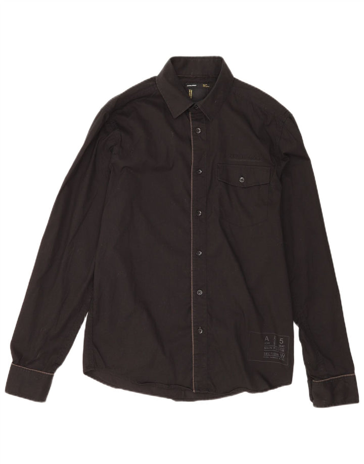 Jack & Jones herreskjorte medium sort bomuld