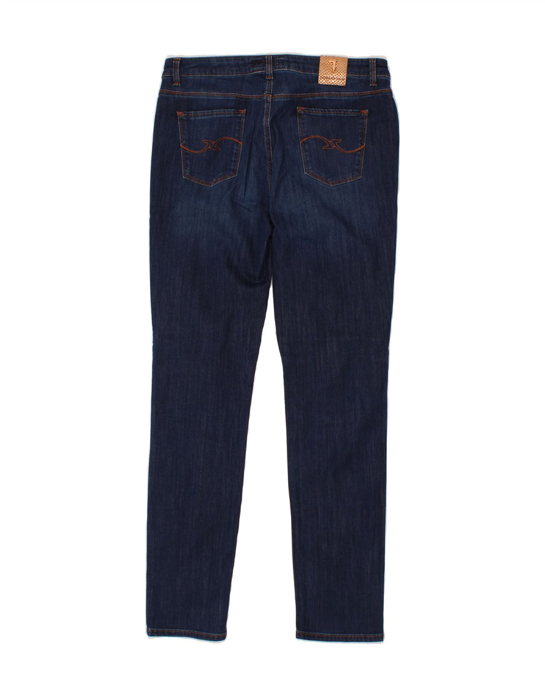 TRUSSARDI Womens Skinny Jeans W31 L30 Navy Blue Polyester Vintage Trussardi and Second-Hand Trussardi from Messina Hembry 