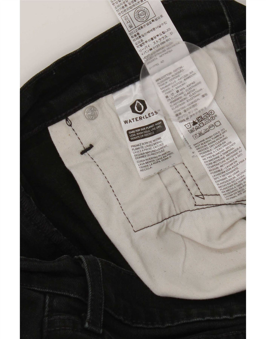 Levi's Herre 512 Slim Tapered Jeans W34 L34 Sort Bomuld