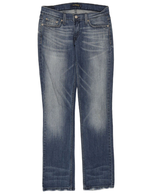 Levi's Womens 504 Super Low Straight Jeans US 7 Medium W29 L31 Blå Bomuld
