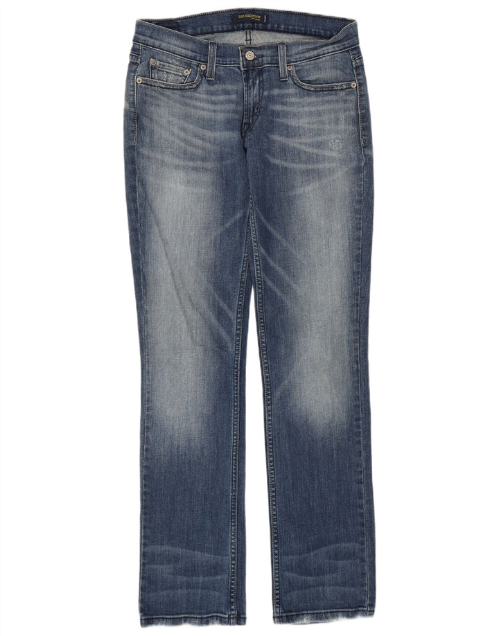 Levi's Womens 504 Super Low Straight Jeans US 7 Medium W29 L31 Blå Bomuld
