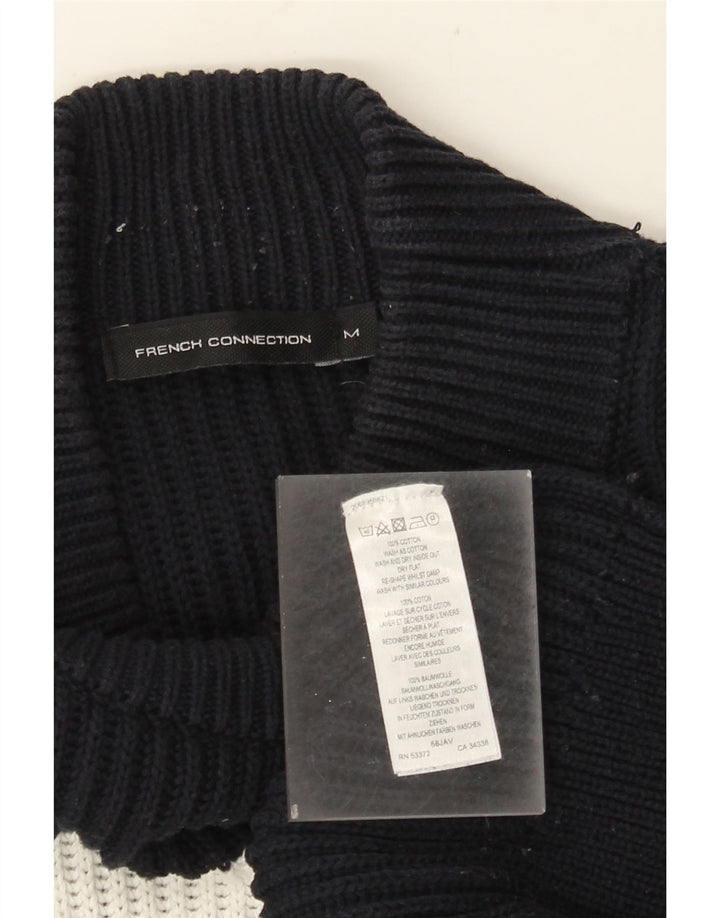 French Connection Herre Turtle Neck Jumper Sweater Medium Navyblå stribet