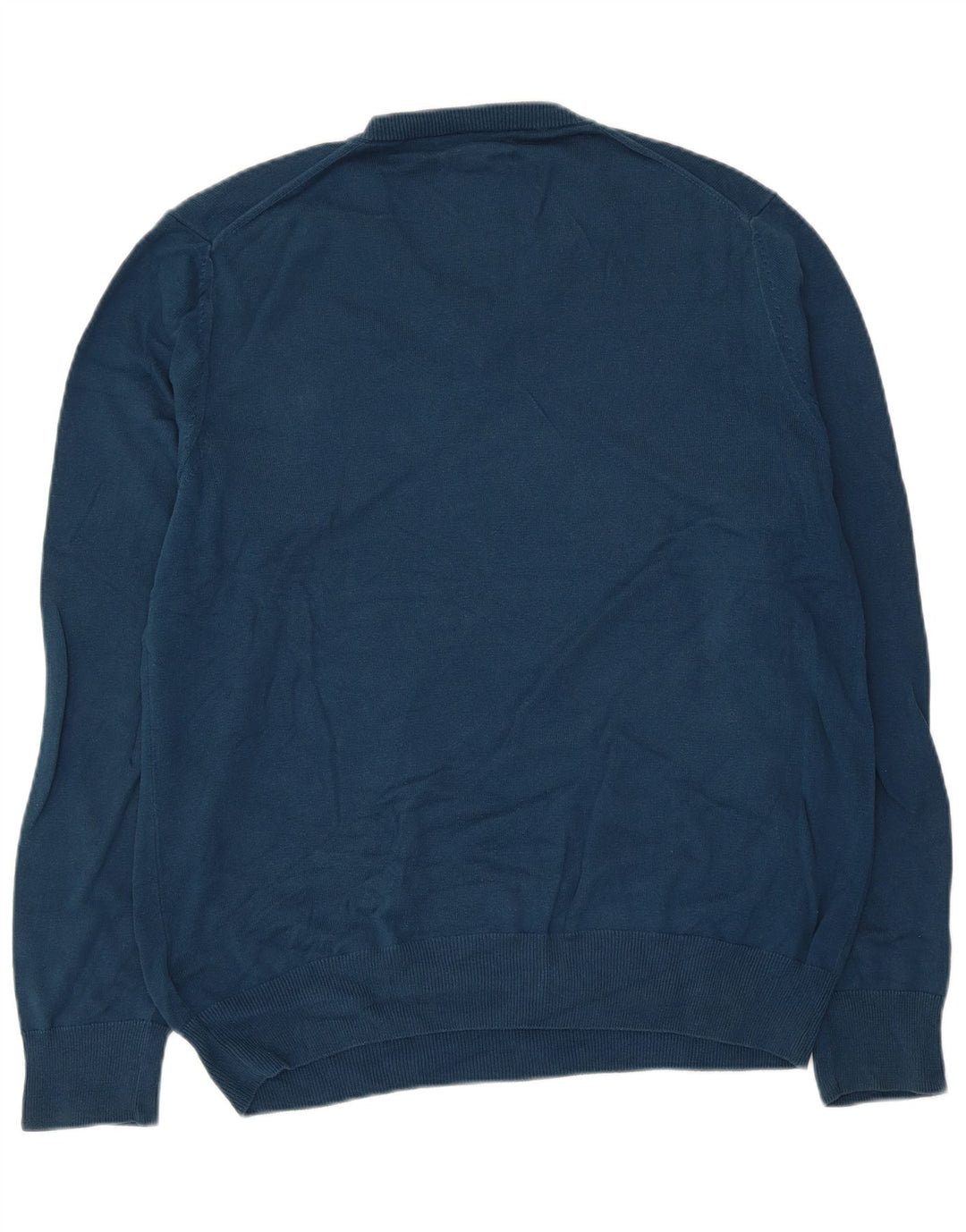 Marks & Spencer Herre V-hals sweater Stor blå bomuld