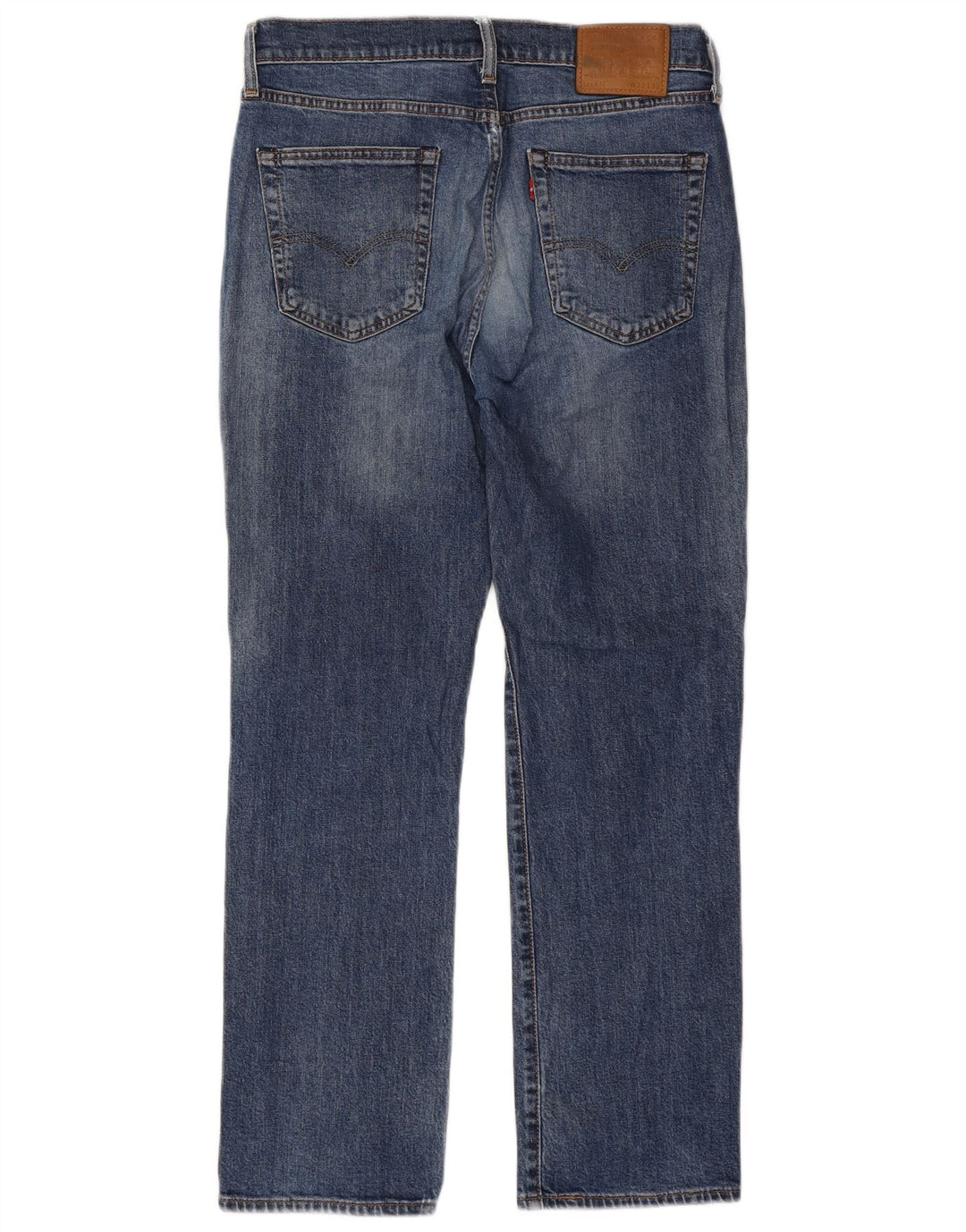 Levi's Herre 514 Distressed Straight Jeans W32 L30 Blå Bomuld