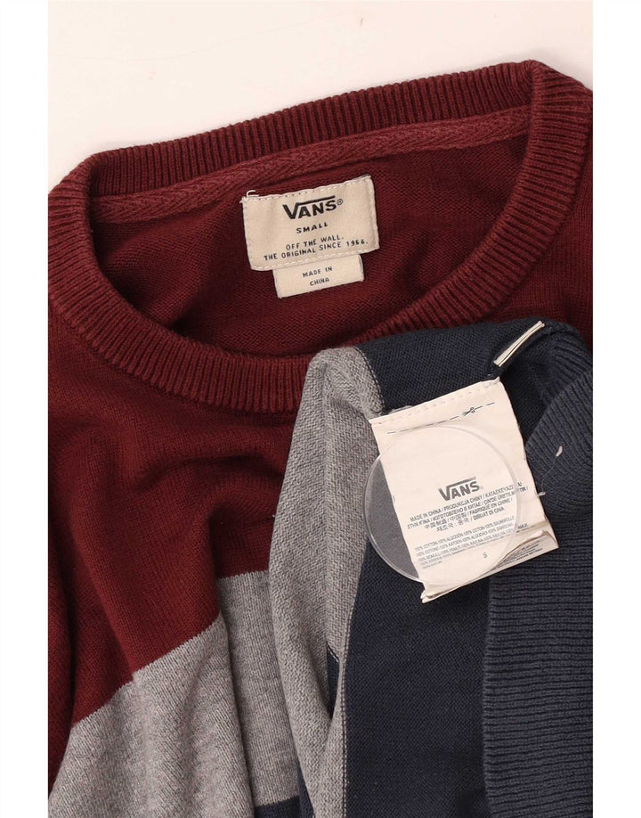 Vans Herre rund hals sweater lille flerfarvet stribet bomuld