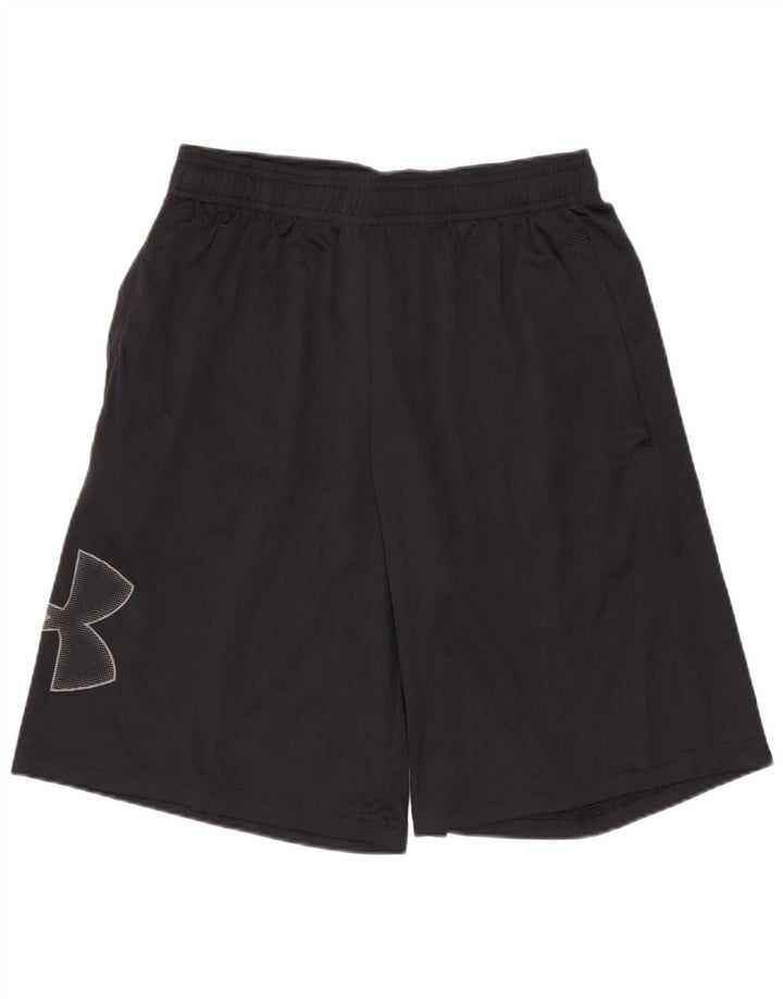 UNDER ARMOUR Herre Heat Gear Graphic Sports Shorts Small Black Polyester