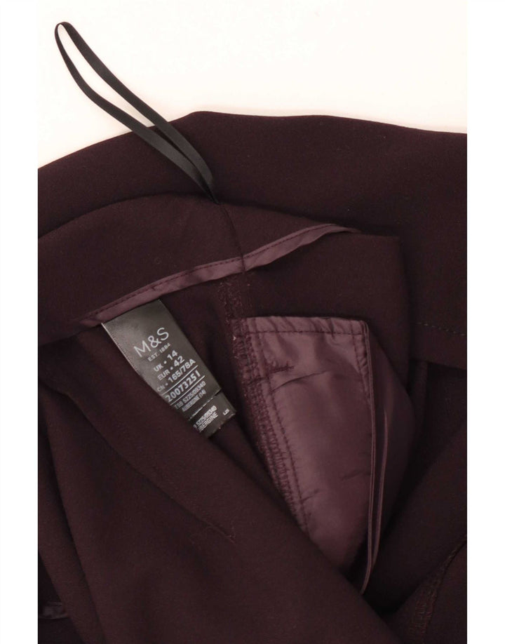 Marks & Spencer Wrap-nederdel til kvinder UK 14 Large W32 Burgundy Polyester