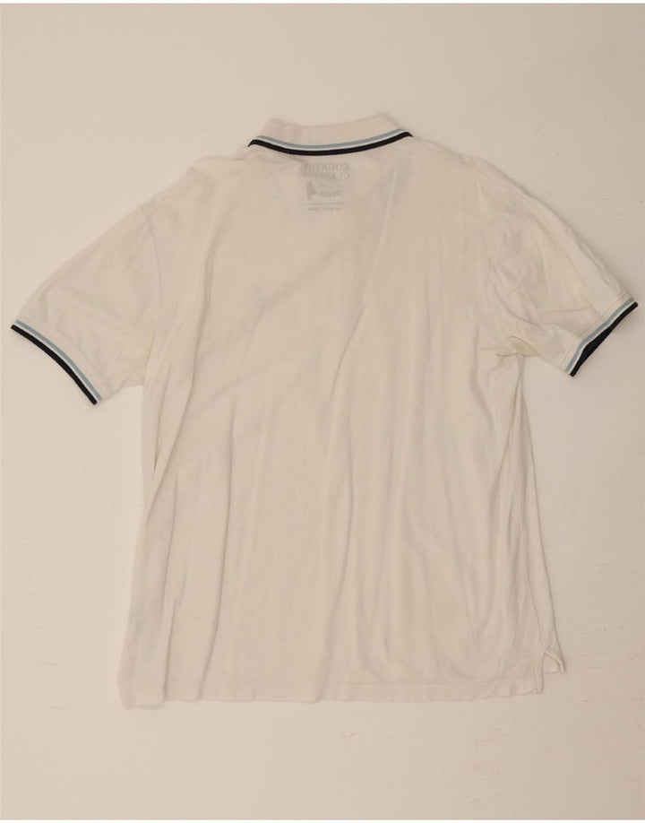 MARLBORO CLASSICS Mens Polo Shirt Small White Cotton Vintage Marlboro Classics and Second-Hand Marlboro Classics from Messina Hembry 