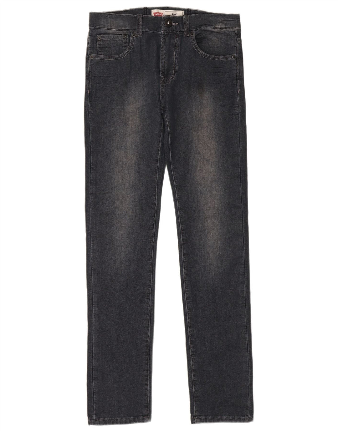 LEVI'S Girls 510 Skinny Jeans 13-14 år W30 L30 Sort Bomuld
