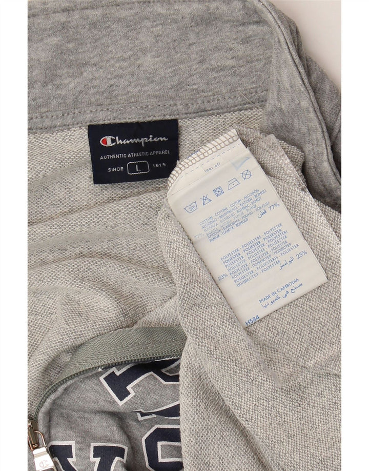 Champion Herre NY Rochester Grafisk træningsdragt Top jakke Large Grey Flecked