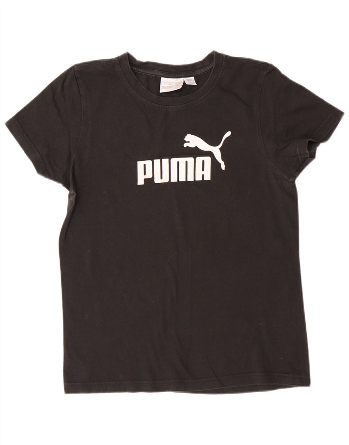 PUMA Grafisk T-Shirt Top til kvinder DK 14 Stor Sort