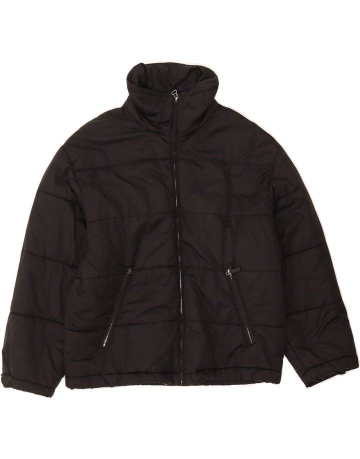 ELLESSE Womens Oversized Padded Jacket IT 46 Large Black Polyester Vintage Ellesse and Second-Hand Ellesse from Messina Hembry 
