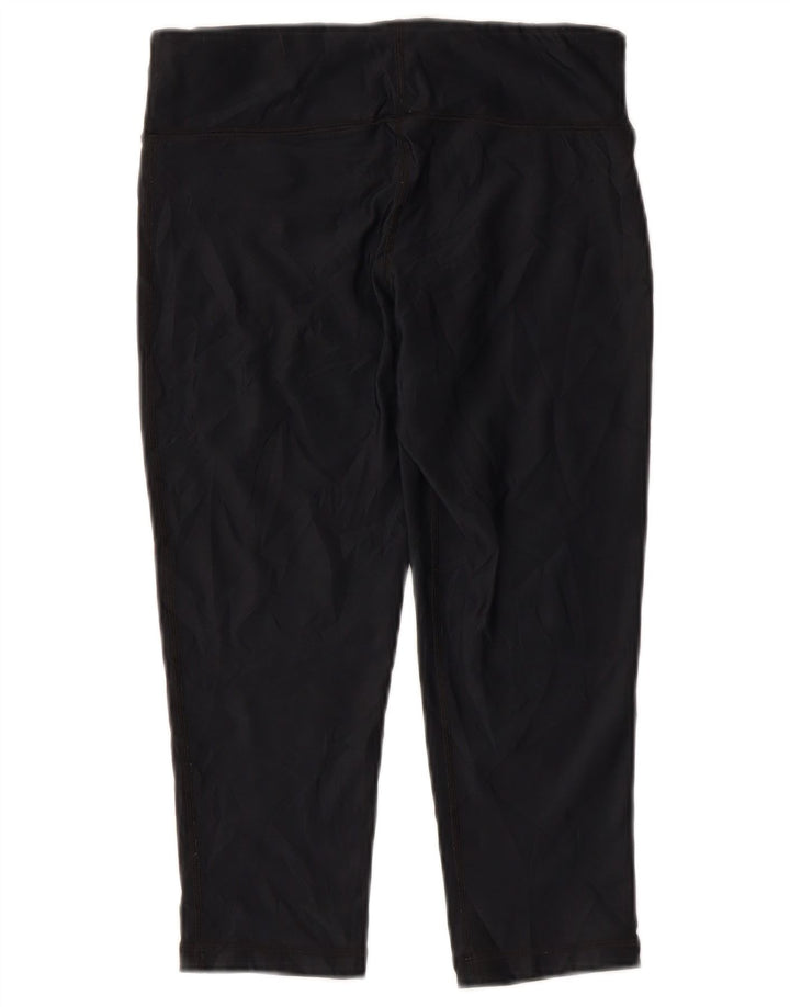 UNDER ARMOR Womens Heat Gear Capri Leggings UK 8 Small Black Polyester