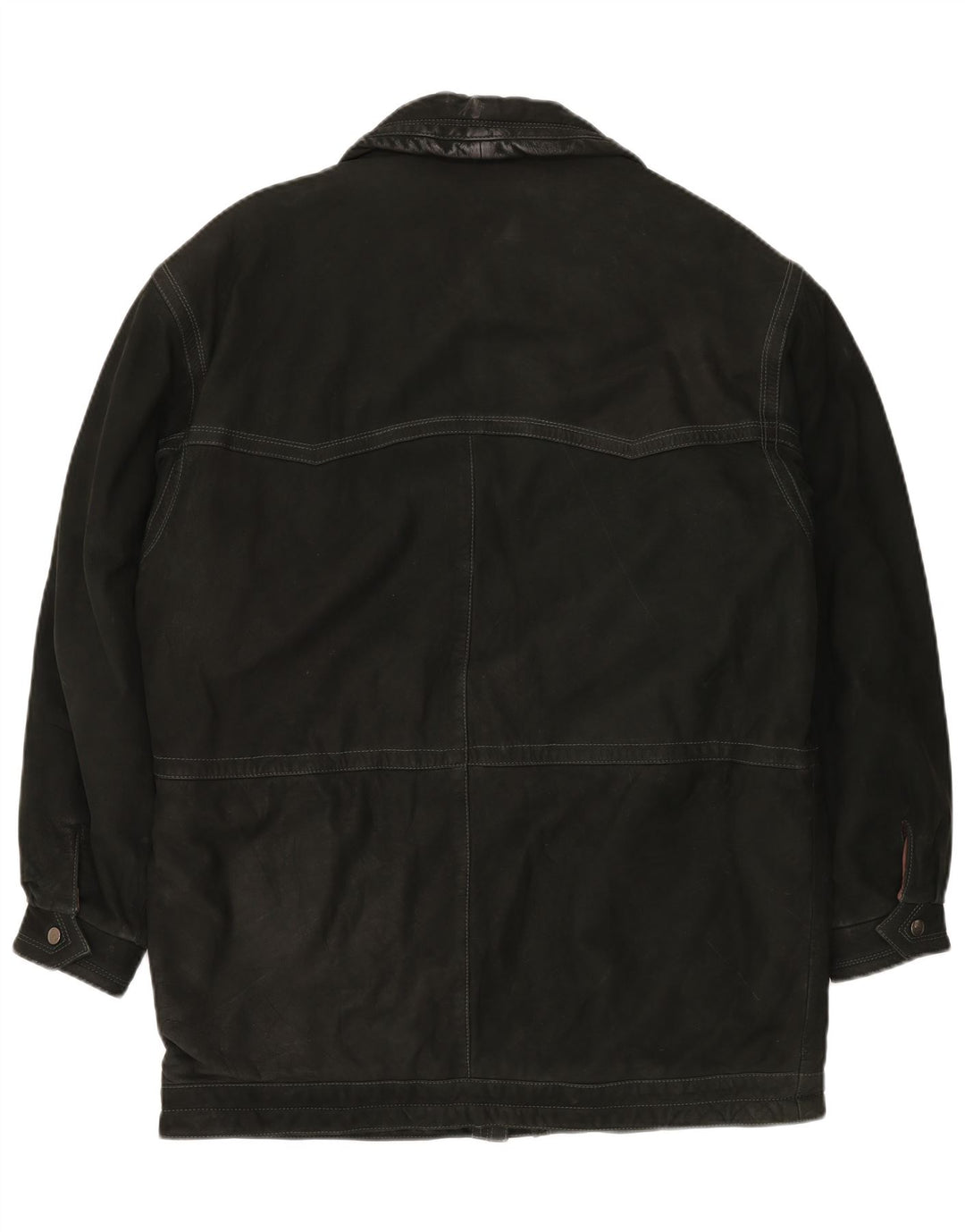 VINTAGE Læderfrakke til mænd IT 52 XL Sort Læder