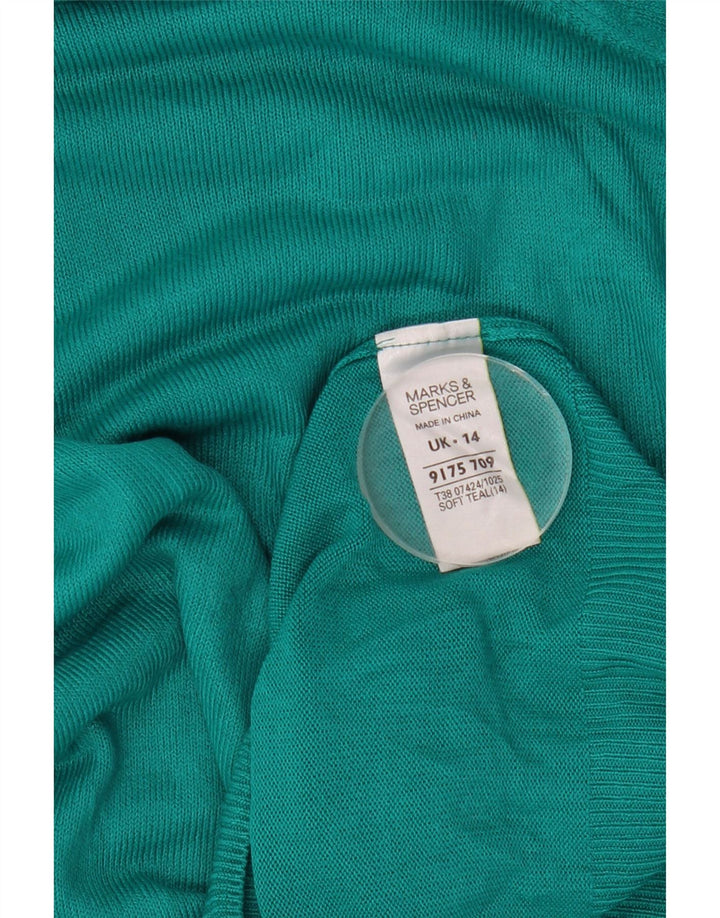 Marks & Spencer Dame Rullehals sweater UK 14 Medium Green