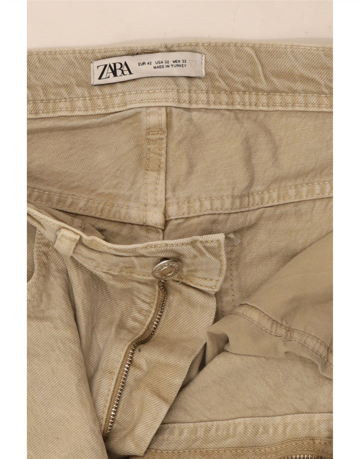 Zara Herre Tapered Jeans EU 42 Large W32 L23 Beige