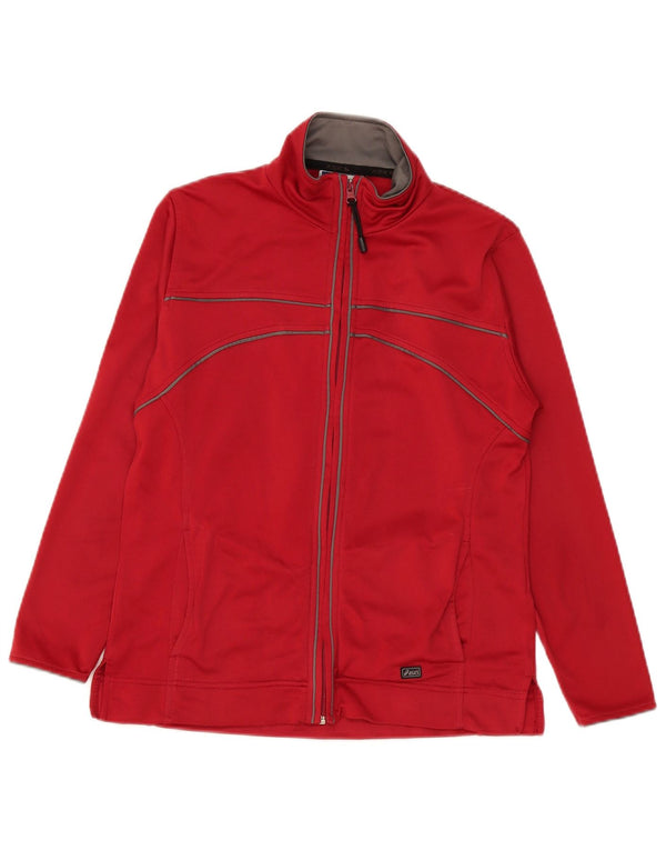 Asics Womens Regular Fit træningsdragt Topjakke UK 16 Large Red Polyester