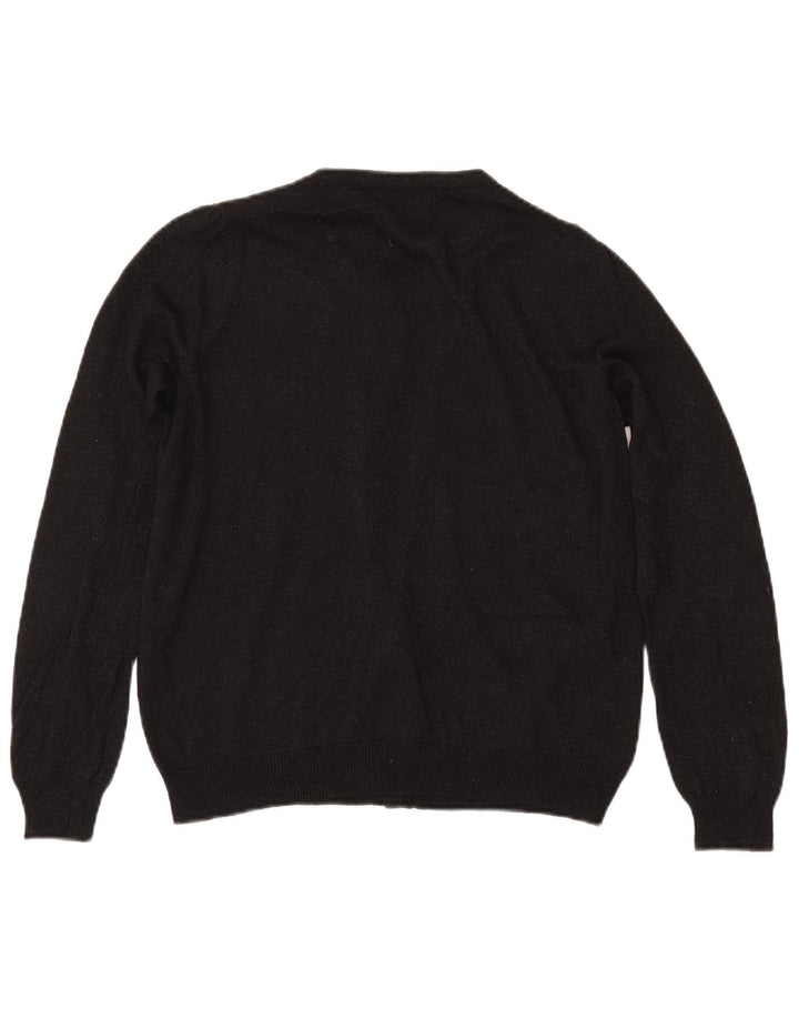 MARKS & SPENCER Dame cardigan sweater UK 14 Medium Black Flecked