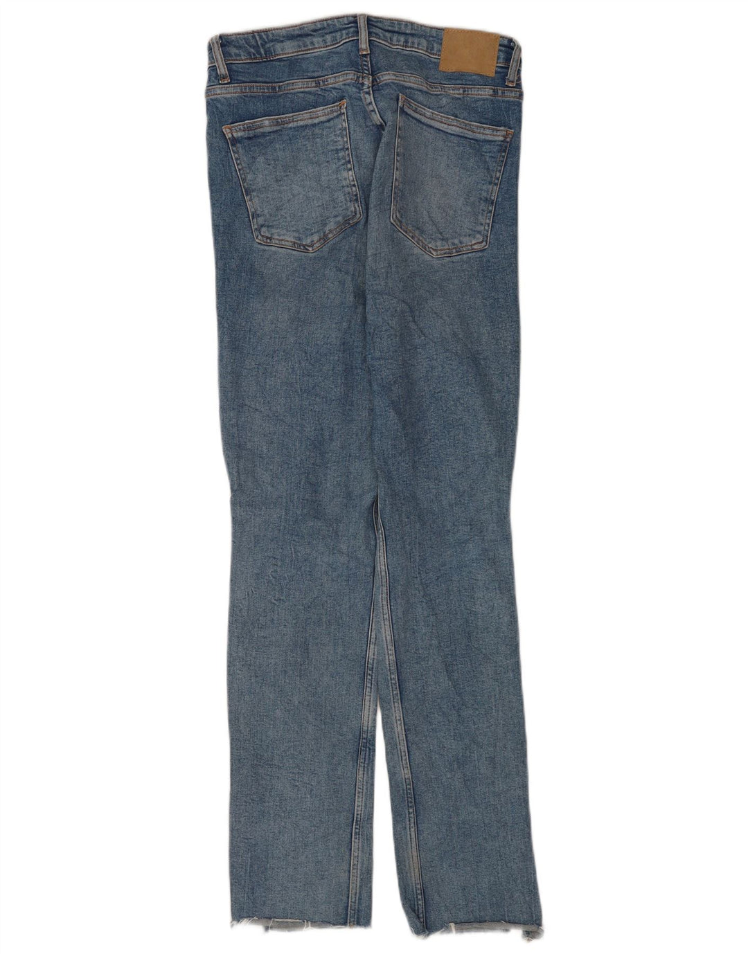 Zara Dame Distressed Slim Jeans EU 40 Medium W30 L31 Blå Bomuld
