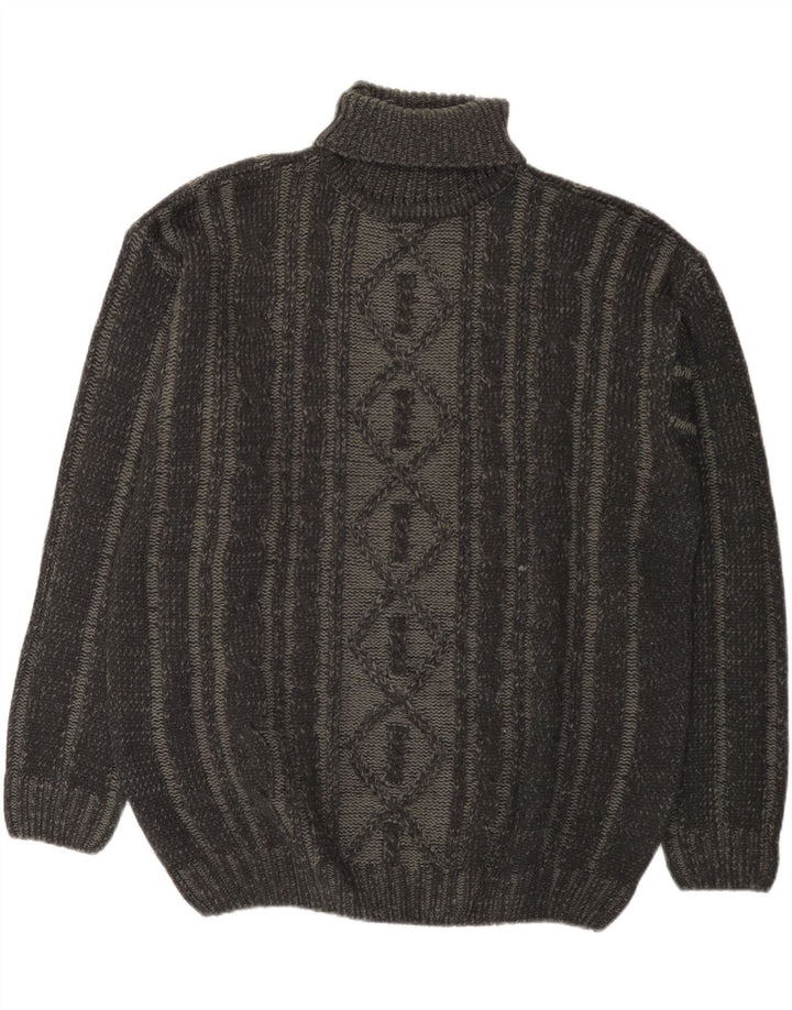 Canda Herre Roll Neck Jumper Sweater 2XL Grå Argyle/Diamond Akryl