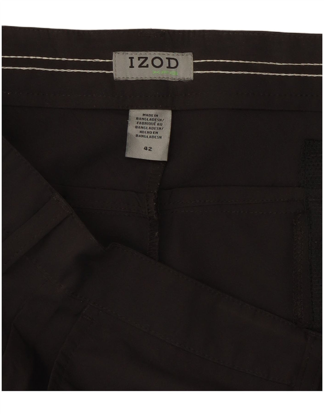 Izod Herre Chino Shorts W42 2XL Sort Polyester