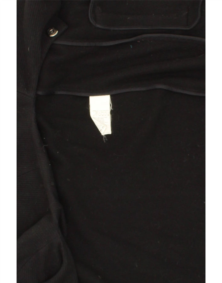 MARELLA Womens EMME Oversized 3/4 Sleeve Overcoat UK 6 XS Black Vintage Marella and Second-Hand Marella from Messina Hembry 