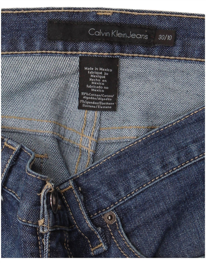CALVIN KLEIN Dame Bootcut Jeans US 10 Large W30 L32 Blå Bomuld