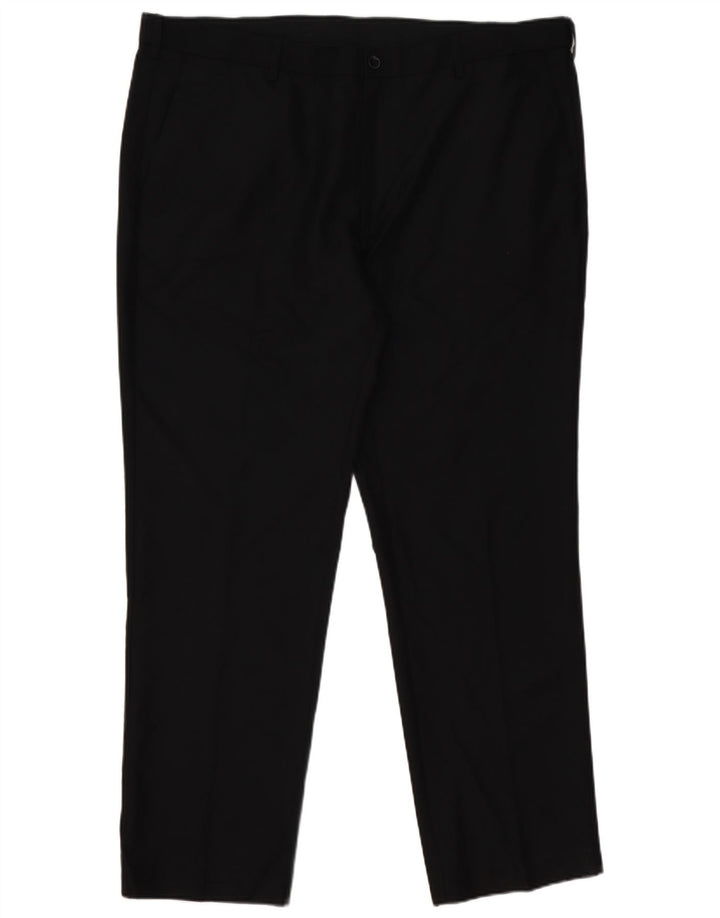 Marks & Spencer Herre Regular Fit Casual Bukser W42 L31 Sort Polyester