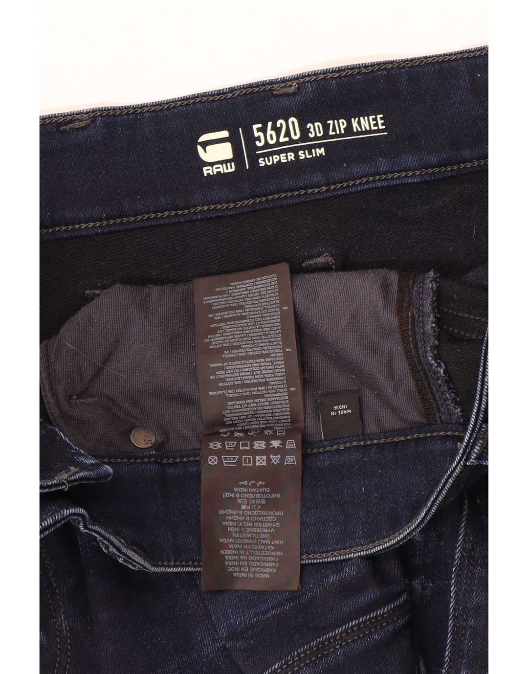 G-Star Herre Super Slim Jeans W30 L34 Marineblå Bomuld