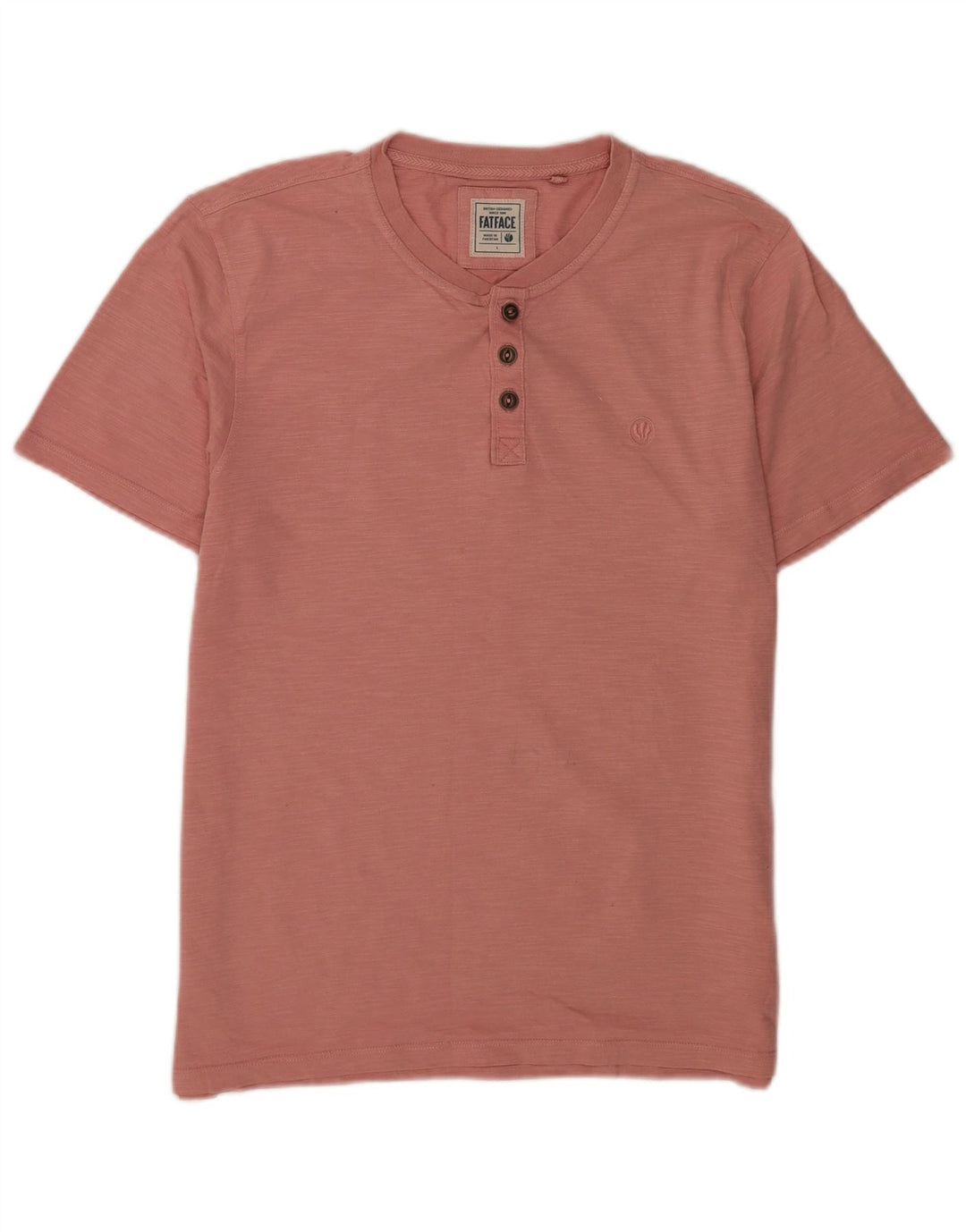 Fat Face Herre T-Shirt Top Stor Pink Bomuld