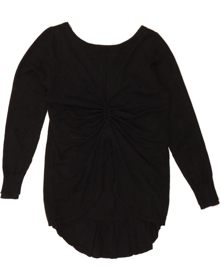 WHISTLE Womens Boat Neck Jumper Sweater UK 10 Small Black Viscose Vintage Whistle and Second-Hand Whistle from Messina Hembry 