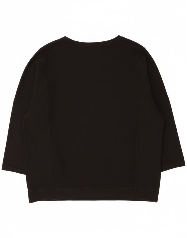 Zara Womens Oversized Sweatshirt Jumper UK 10 Small Black