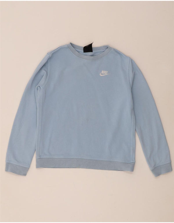 Nike Boys Standard Fit Sweatshirt Jumper 12-13 år Stor Blå Bomuld