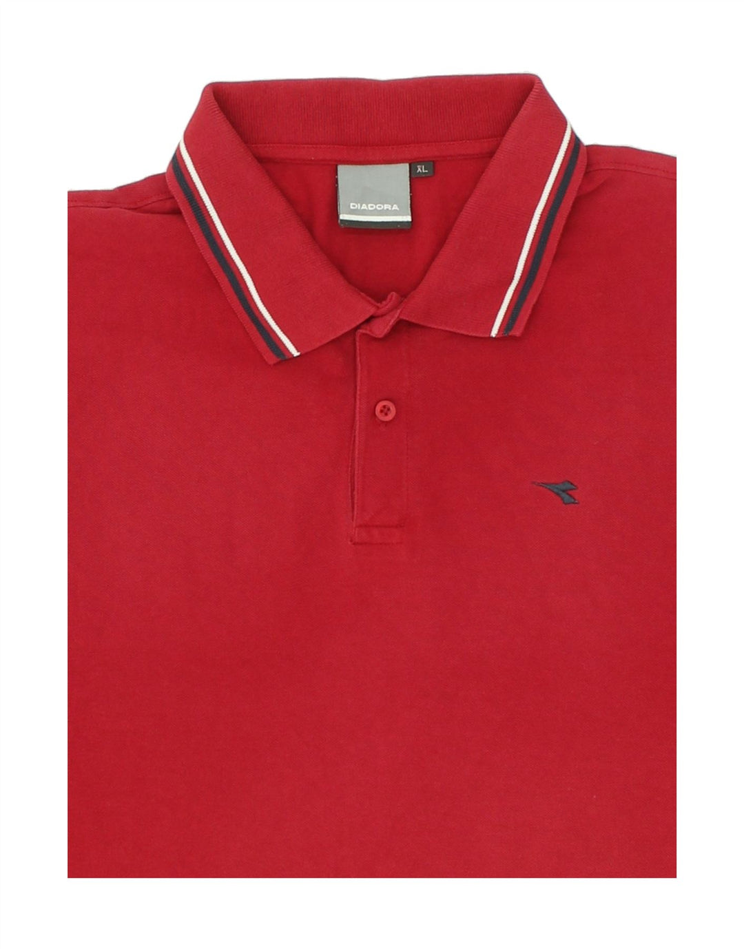 DIADORA Mens Polo Shirt XL Red Cotton Vintage Diadora and Second-Hand Diadora from Messina Hembry 
