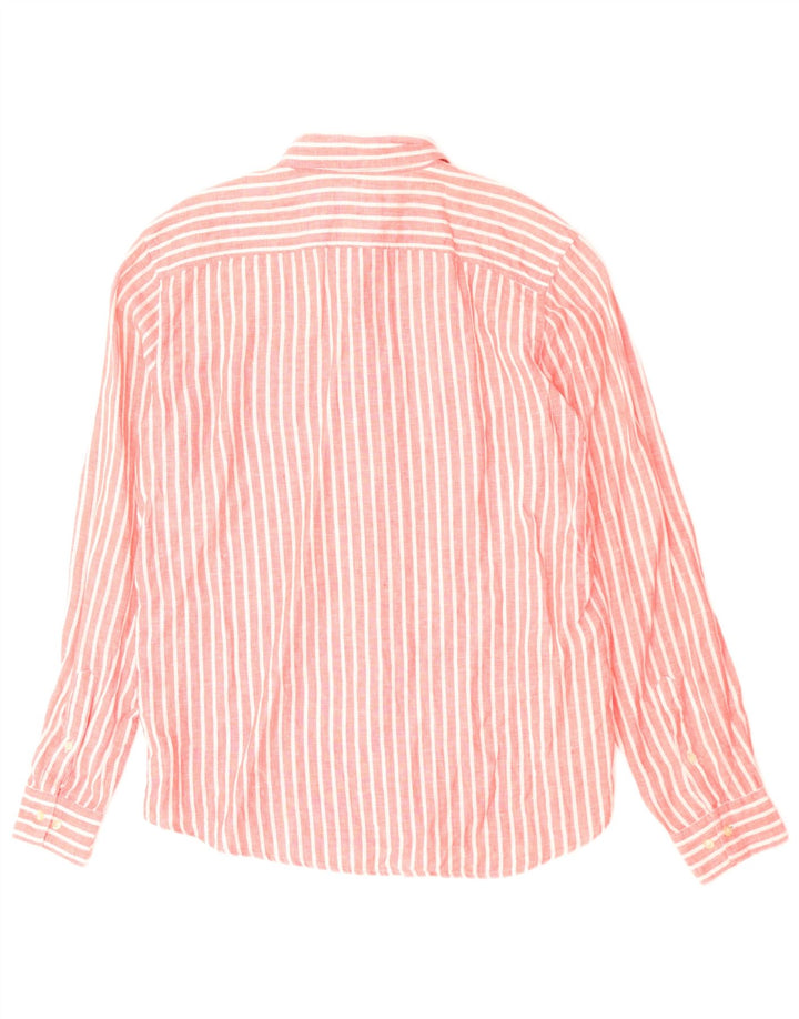 Lacoste herreskjorte str. 41 Medium rødstribet hør