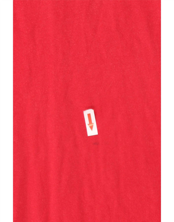 Reebok Herre T-Shirt Top Medium Rød Bomuld