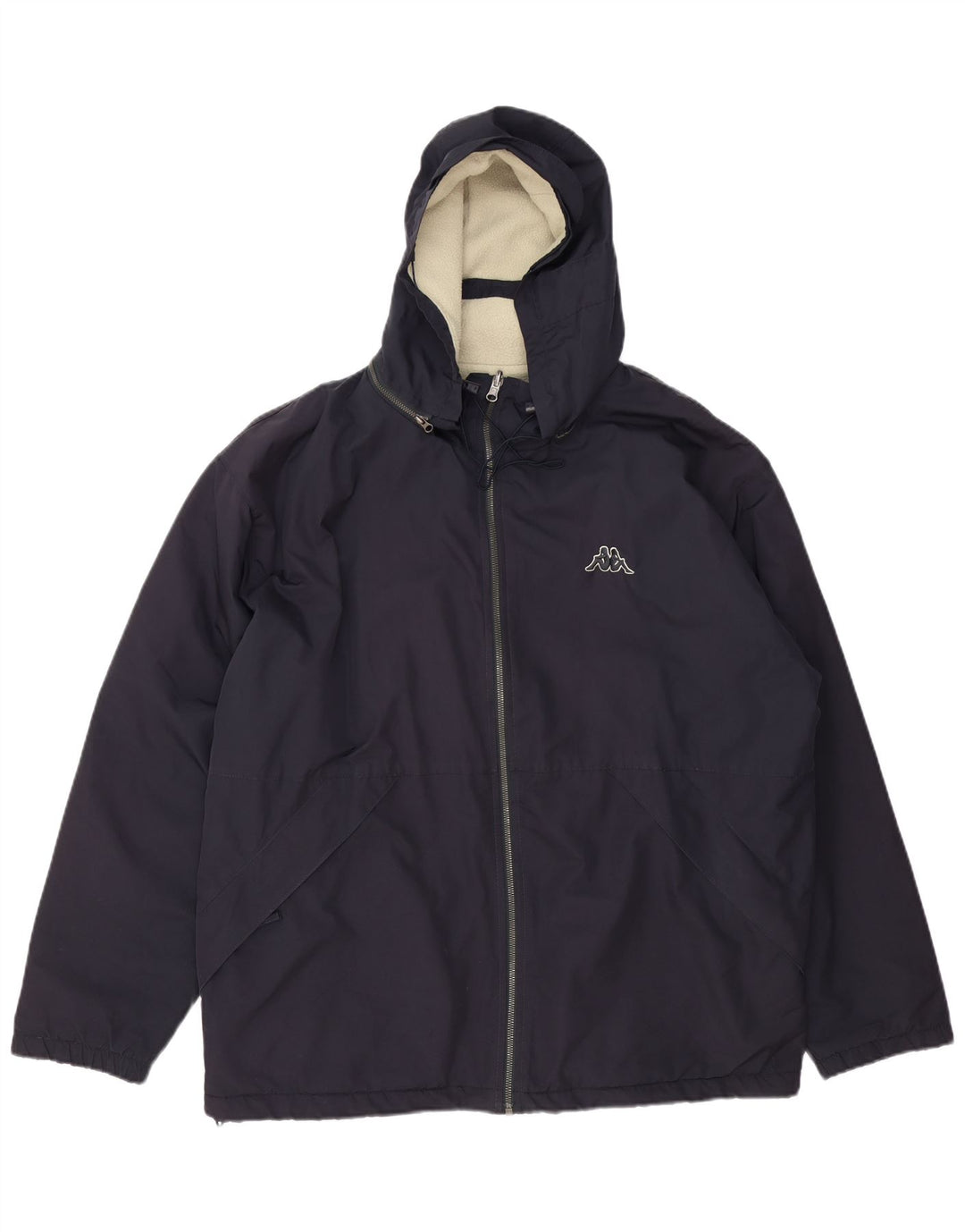 Kappa Herre Hætte Vendbar Jakke UK 40 Large Navy Blue