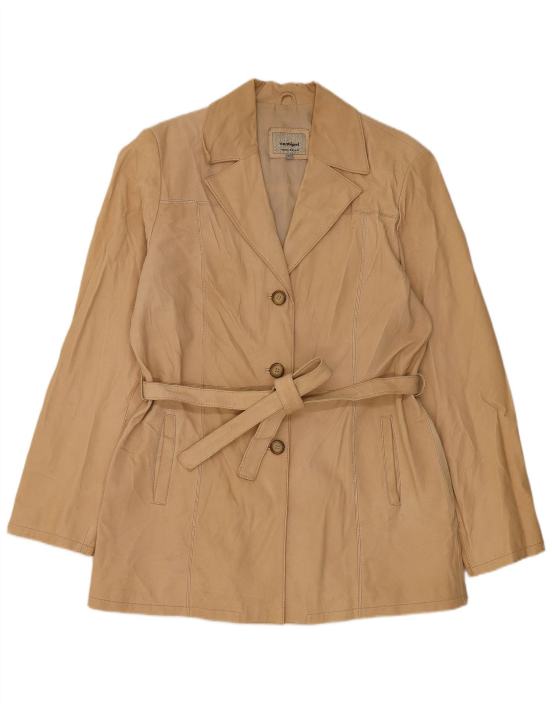 Conbipel Dame Læderjakke IT 50 XL Beige