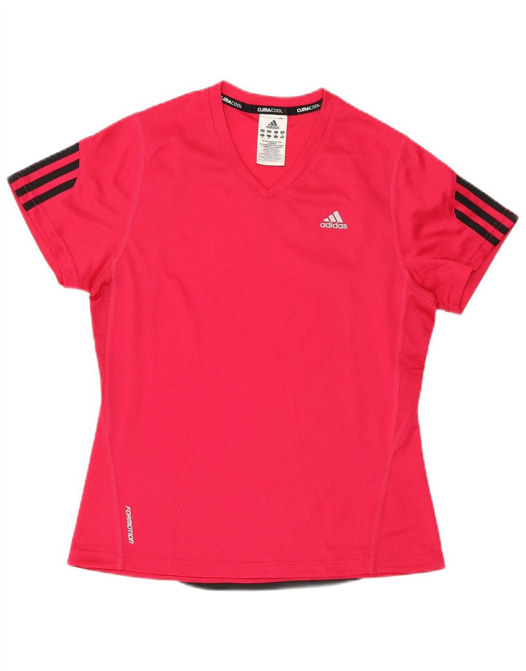 ADIDAS Dame Climacool T-Shirt Top UK 12 Medium Pink Polyester