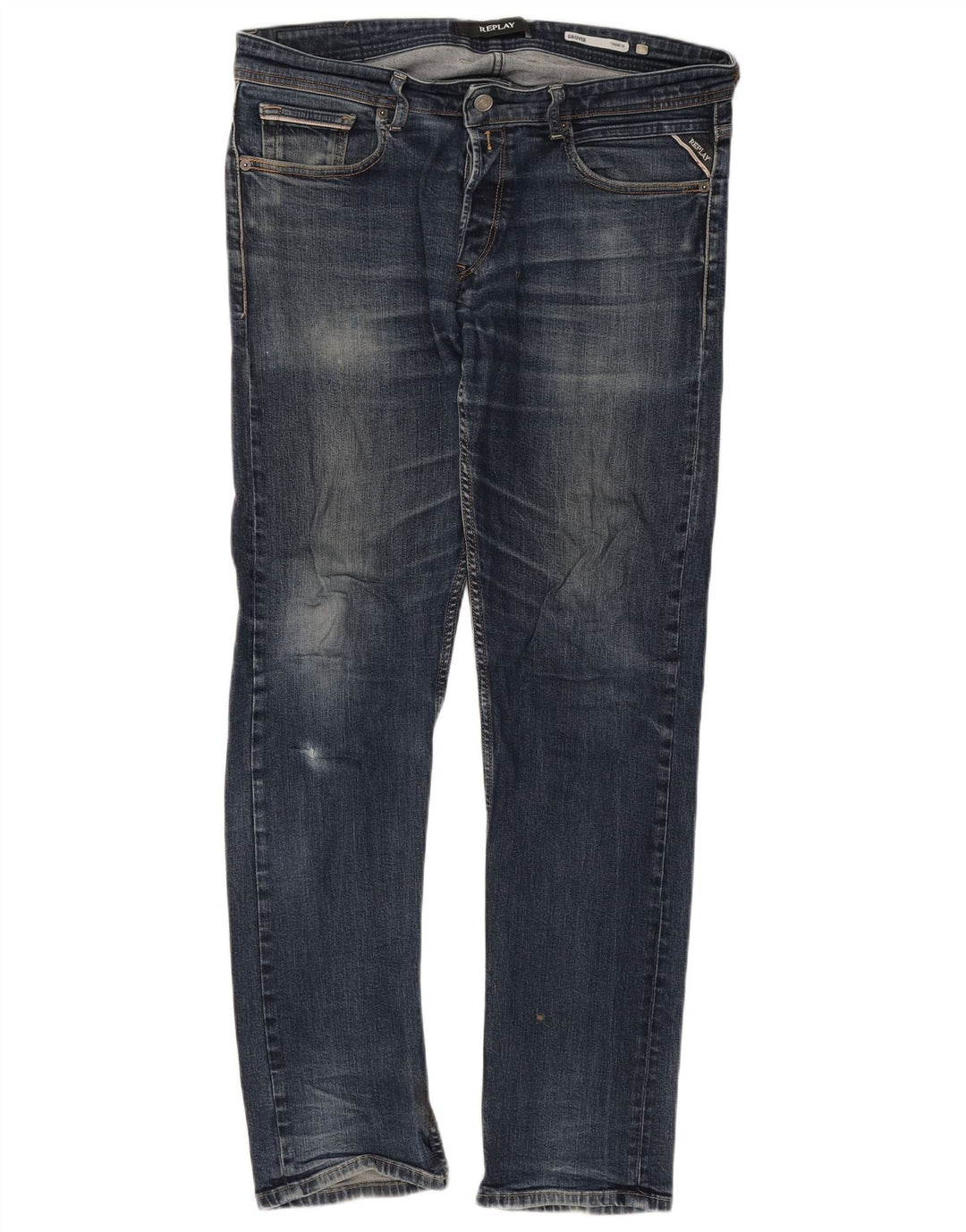 Replay Herre Grover Straight Jeans W34 L31 Blå